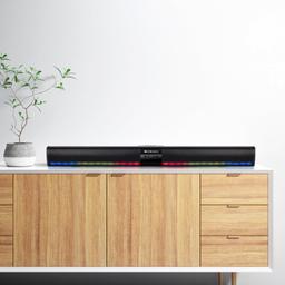 Zebronics Ace Plus Wireless Soundbar with 30W Output, Dual Passive Radiator, RGB Lights,Built-in Rechargeable Battery,