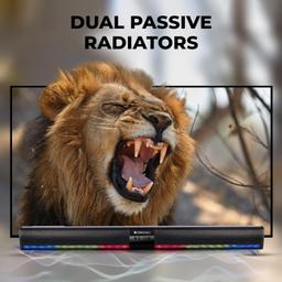 Zebronics Ace Plus Wireless Soundbar with 30W Output, Dual Passive Radiator, RGB Lights,Built-in Rechargeable Battery,