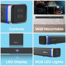 ZEBRONICS Juke BAR 9102 PRO 240W Output Dolby Soundbar with Bluetooth 5.0,Virtual 5.1 and LED Display