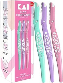 Kai Veitnam Can-Bubble Face Razor for Women/Face Trimmer For Women/Multi Color (Pack of 3)