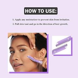 Kai Veitnam Can-Bubble Face Razor for Women/Face Trimmer For Women/Multi Color (Pack of 3)