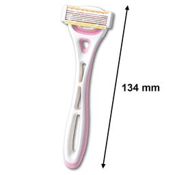 Kai Xfit 5-Blade Body Razor for Women with Aloe Vera Lubricating Strip for Hair Removal Japan-Made Stainless Steel Blades and 3D Pivot Handel,Extra 2 Cartridge's