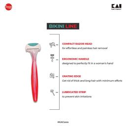 Kai Japan Women Bikini Razor, Clear