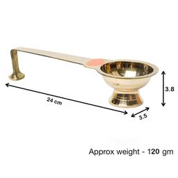OM BHAKTI Camphor 60 nos & Brass Camphor Burner Aarti Stand | Kapoor Dani Holder for Pooja Rituals Combo