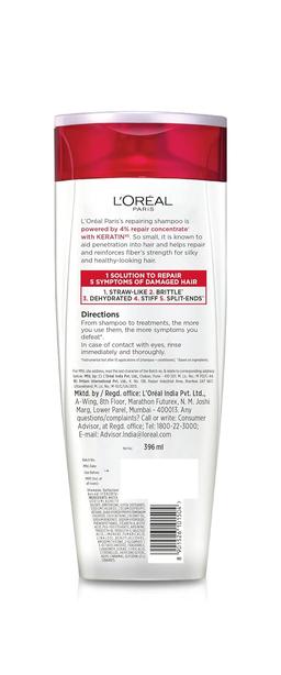 L'Oréal Paris Shampoo & Conditioner, For Damaged and Weak Hair, With Pro-Keratin + Ceramide, Total Repair 5, 360ml +192.5ml