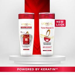 L'Oreal Paris Total Repair 5 Repairing Shampoo with Keratin XS, 192.5ml