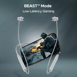 boAt Rockerz 111 Bluetooth Wireless Neckband with Up to 40 Hrs Playtime, Dual Device Pairing, Enx Tech, Beast Mode, ASAP Charging, Btv5.3, Ipx5,Type-C Interface & Magnetic in Ear Buds(Ash Grey)