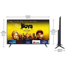 Samsung 108 cm (43 inches) Crystal 4K Neo Series Ultra HD Smart LED TV UA43AUE65AKXXL (Black)