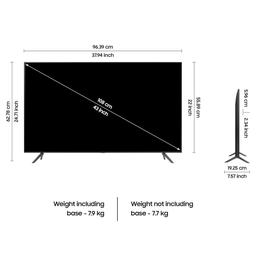 Samsung 108 cm (43 Inches) Crystal Vision 4K Ultra HD Smart LED TV UA43CUE70AKLXL (Titan Gray)