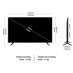 Samsung 108 cm (43 inches) Crystal iSmart 4K Ultra HD Smart LED TV UA43CUE60AKLXL (Black)