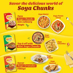 Saffola SOYA Chunks,Tender & Juicy,53% Protein,200 Grams