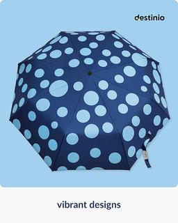 Destinio Umbrella for Women -3 Fold, UV Coated, Auto Open Close- Printed Design Umberallas for Ladies, Girls and Men