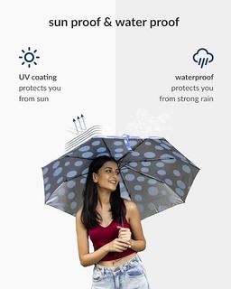 Destinio Umbrella for Women -3 Fold, UV Coated, Auto Open Close- Printed Design Umberallas for Ladies, Girls and Men