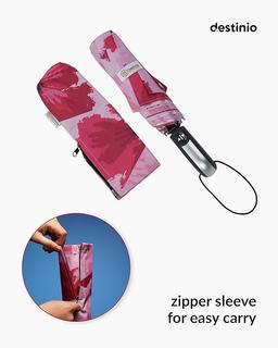 Destinio Umbrella for Women -3 Fold, UV Coated, Auto Open Close- Printed Design Umberallas for Ladies, Girls and Men