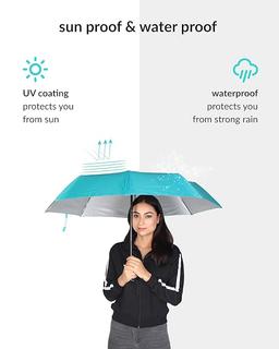 Destinio Umbrella for Men - Automatic Large Size Foldable Umbrella with Travel Cover for Man and women - 3 fold Windproof umbrella