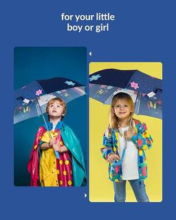 Destinio Umbrella for Kids; Stylish & Cute, Child Safe, 100% Waterproof; Kids Umbrella for Girls, Boys and Baby
