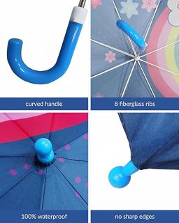 Destinio Umbrella for Kids; Stylish & Cute, Child Safe, 100% Waterproof; Kids Umbrella for Girls, Boys and Baby