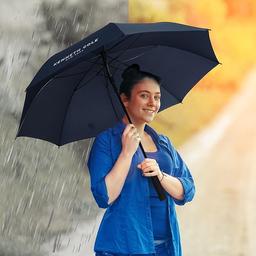 KENNETH COLE New York Automatic Golf Umbrella for Men & Women with UV & Rain Protection Navy Blue