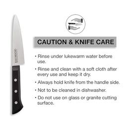 Plastic Serving Tray & Kai Hocho Premium Petty Kitchen/Vegetable Knife,