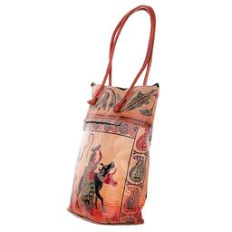 Leather Shoulder bag | Traditional Printed Handbag for Women Multicolor
