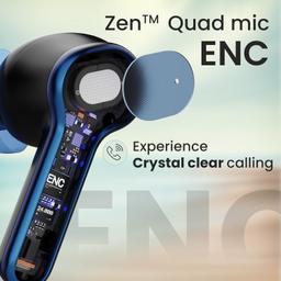 Boult Audio Curve Buds Pro with 100H Playtime, 4 Mics Clear Calling, 40ms Low Latency Gaming, Made in India, Equalizer Modes, Bluetooth 5.3 Blink & Pair™ True Wireless in Ear Earbuds (Nautical Black)