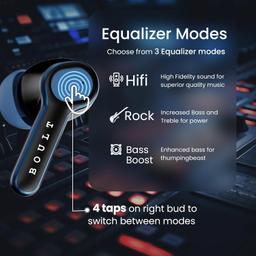 Boult Audio Curve Buds Pro with 100H Playtime, 4 Mics Clear Calling, 40ms Low Latency Gaming, Made in India, Equalizer Modes, Bluetooth 5.3 Blink & Pair™ True Wireless in Ear Earbuds (Nautical Black)