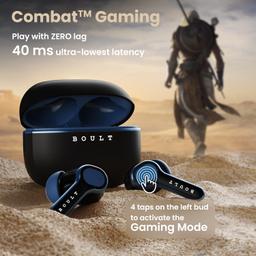 Boult Audio Curve Buds Pro with 100H Playtime, 4 Mics Clear Calling, 40ms Low Latency Gaming, Made in India, Equalizer Modes, Bluetooth 5.3 Blink & Pair™ True Wireless in Ear Earbuds (Nautical Black)