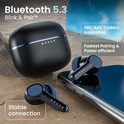 Boult Audio Curve Buds Pro with 100H Playtime, 4 Mics Clear Calling, 40ms Low Latency Gaming, Made in India, Equalizer Modes, Bluetooth 5.3 Blink & Pair™ True Wireless in Ear Earbuds (Nautical Black)