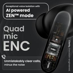 Boult Audio Z20 Pro Truly Wireless Bluetooth Ear Buds with 60 Hours Playtime, 4 Mics Clear Calling, Made in India, 45ms Low Latency, Rich Bass Drivers, IPX5, TWS Earbuds Bluetooth Wireless (Black)