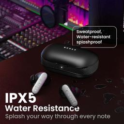 Boult Audio Z20 Pro Truly Wireless Bluetooth Ear Buds with 60 Hours Playtime, 4 Mics Clear Calling, Made in India, 45ms Low Latency, Rich Bass Drivers, IPX5, TWS Earbuds Bluetooth Wireless (Black)