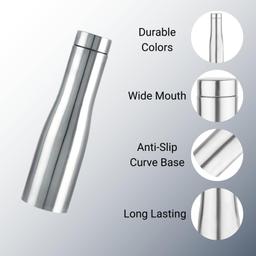 Asian Mattel Finish Stainless Steel Water Bottle - Ideal for School, Office, Sports, Fridge and Home Use 1000ml