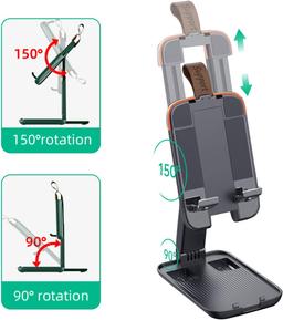Ivon IV -TWS223 Wireless Earbuds & IVON Cell Phone Stand, Portable Fully Foldable Cell Phone Holder,Adjustable Phone