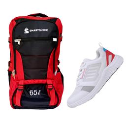 SmartQuick Premium 65 litres, hiking trekking and Multi purpouse Backpack BUY GET  ASIAN Blade-13 Running Shoes Free