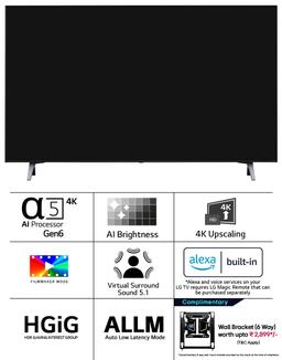 LG 164 cm (65 inches) 4K Ultra HD Smart LED TV 65UR7500PSC (Dark Iron Gray)