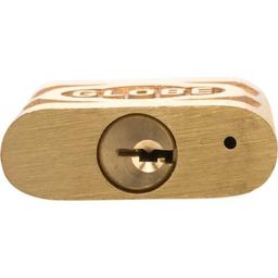 Globe Brass Padlock, Heavy 'Duty Security Lock with Keys, Gold Metal, 2” Inches, Chrome Steel