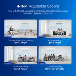 Voltas 1.4 Ton 3 Star, Inverter Split AC (Copper, 4-in-1 Adjustable Mode, Anti-dust Filter, 173V Vectra CAE, White)