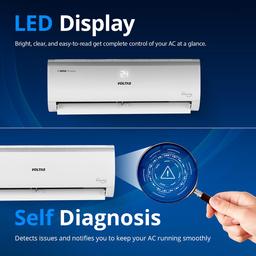 Voltas 1.4 Ton 3 Star, Inverter Split AC (Copper, 4-in-1 Adjustable Mode, Anti-dust Filter, 173V Vectra CAE, White)