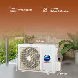 Lloyd 1.0 Ton 3 Star Inverter Split AC (5 in 1 Convertible, Copper, Anti-Viral + PM 2.5 Filter, White with Chrome Deco Strip, GLS12I3FWAEV/WAEA)