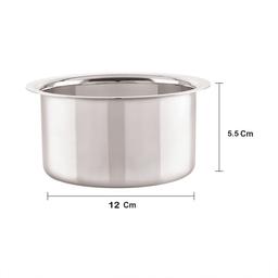 Round Stainless Steel Flat Bottom Tope 200ml
