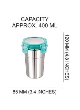SmartQuick Presents Stainless Steel Tumbler for Traveling, Coffee, Tea, Beer, Milk, Lassi, Butter Milk Glass Tumbler with Airtight Lid Cap (400 ml) Multi color