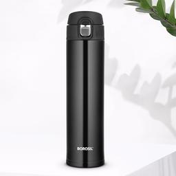 Borosil Hydra Nova Stainless Steel 500 ml Water Bottle | Double Wall Vacuum Insulated | 16 Hours Hot & 18 Hours Cold | Leakproof, BPA Free