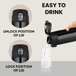 Borosil Hydra Nova Stainless Steel 500 ml Water Bottle | Double Wall Vacuum Insulated | 16 Hours Hot & 18 Hours Cold | Leakproof, BPA Free
