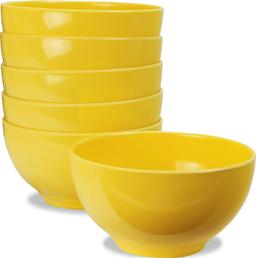 Small Bowls, Modern Design Yellow Colors, Ideal for Ice Cream, Snacks, Side Dish, Rice, Soup, and Kids Bowl, Pack of 4