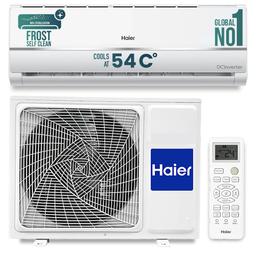 Haier 1 Ton 3 Star Twin Inverter Split AC (Copper, 7 in 1 Convertible, Frost Self Clean, HD Filter, Cools at 54°C, Long Air Throw - HSU11V-TMS3BN-INV,White)