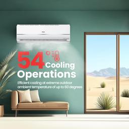 Haier 1 Ton 3 Star Twin Inverter Split AC (Copper, 7 in 1 Convertible, Frost Self Clean, HD Filter, Cools at 54°C, Long Air Throw - HSU11V-TMS3BN-INV,White)