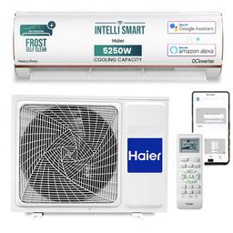 Haier 1.5 Ton 4 Star Triple Inverter Smart Split AC (5250 Watts, Copper, Wi-Fi, 4-Way Swing, 7 in 1 Convertible, Frost Self Clean, HD Filter, Cools at 60°C - HSU18K-PYFR4BN-INV, White)