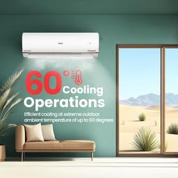Haier 1.5 Ton 4 Star Triple Inverter Smart Split AC (5250 Watts, Copper, Wi-Fi, 4-Way Swing, 7 in 1 Convertible, Frost Self Clean, HD Filter, Cools at 60°C - HSU18K-PYFR4BN-INV, White)