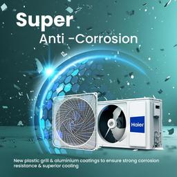 Haier 1.5 Ton 5 Star Triple Inverter Split AC (4850 W, Copper, 7 in 1 Convertible, 4-Way Swing, Frost Self Clean, HD Filter, Cools at 60°C, 20 Mtr. Air Throw - HSU18K-PYSS5BN-INV, White)