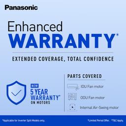 Panasonic 1.5 Ton 3 Star Inverter Split AC (Powerful Mode, Copper Condenser, 7in1 Convertible, 2-Way, PM 0.1 Filter, CS/CU-SU18AKY3T, White)