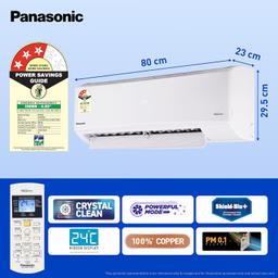 Panasonic 1.5 Ton 3 Star Inverter Split AC (Powerful Mode, Copper Condenser, 7in1 Convertible, 2-Way, PM 0.1 Filter, CS/CU-SU18AKY3T, White)